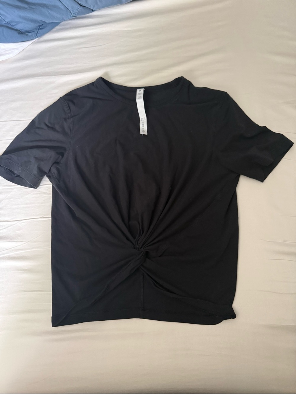 Lululemon Women’s Black Twist-Front Short Sleeve Top